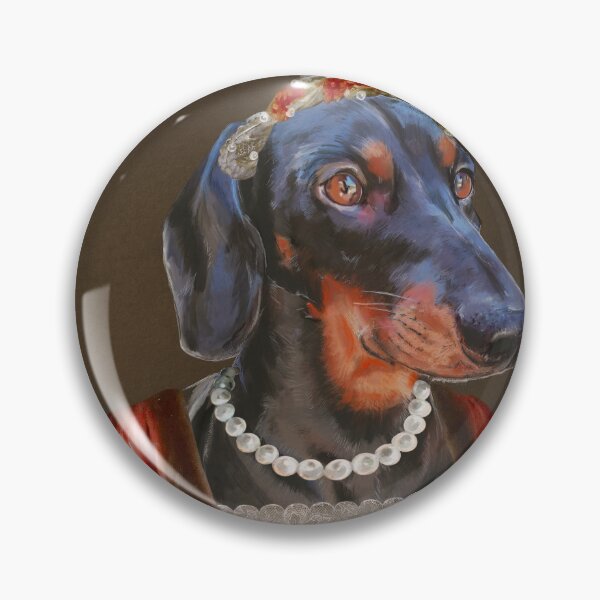 Artikelvorschau, Royal Pet Portrait Dackel Kostümkleid Hundemalerei entworfen und verkauft von PG Illustration.