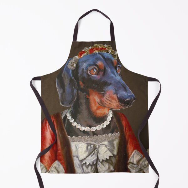 Item preview, Royal pet portrait dachshund costume dress dog painting designed and sold by PG Illustration.
