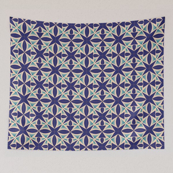 Item preview, Blue distortion Lisbon Portugal tile pattern designed and sold by arkantus.