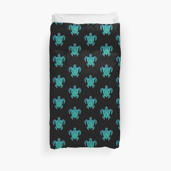 CIDP Green Blue Turtle Duvet Cover