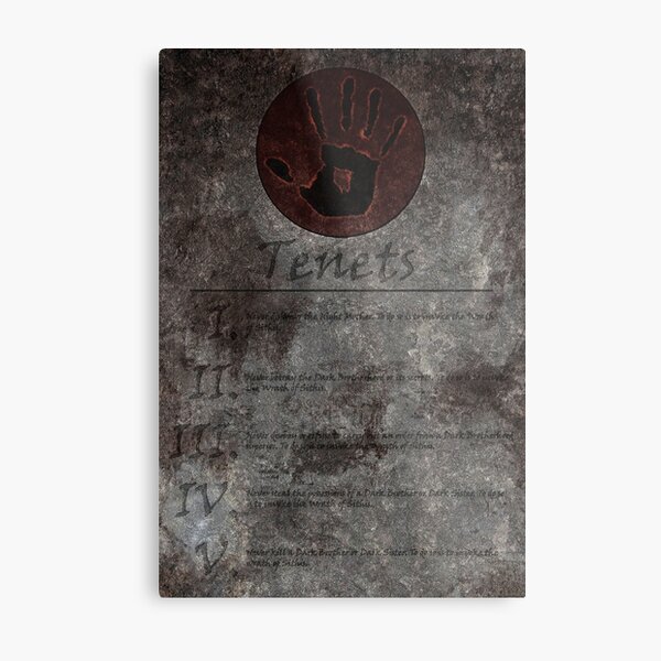 Dark Brotherhood's 5 Tenets Metal Print