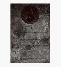 Dark Brotherhood's 5 Tenets Photographic Print