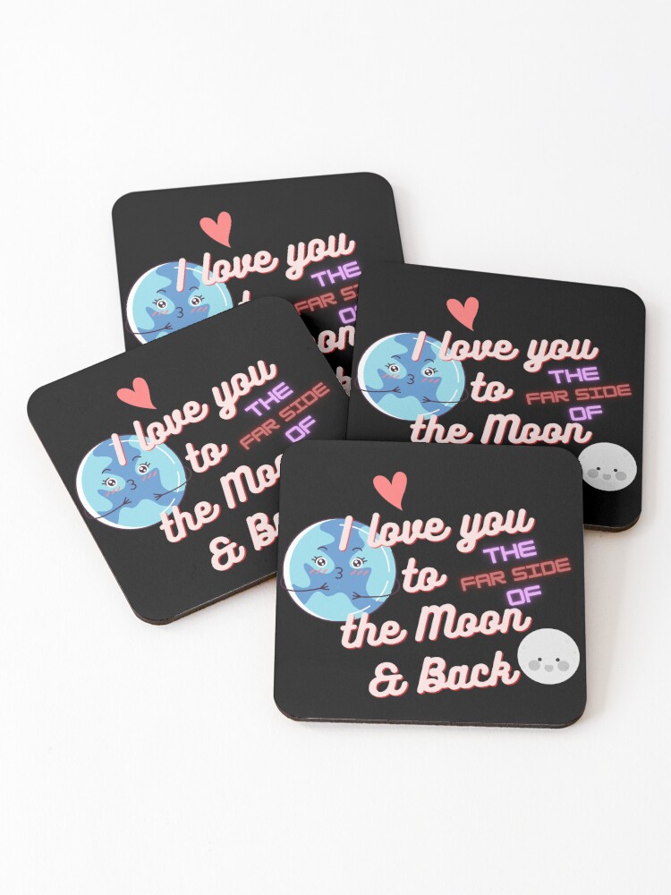 Personalised Acrylic Coaster Love You To The Moon and Back Ideal Valentine Gift 