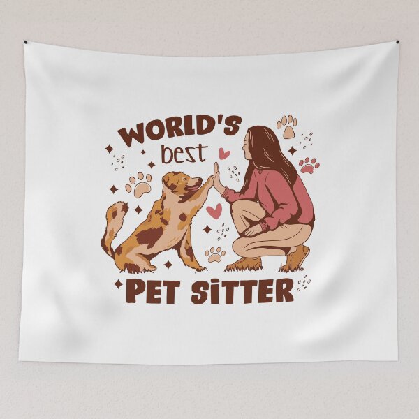 Item preview, World's Best Pet Sitter Dog Art designed and sold by MrEddie10.