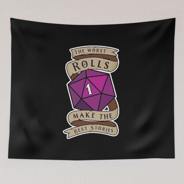 Item preview, The Worst Rolls Make The Best Stories - Natural 1 - Critical Fail - D&D Purple Novelty designed and sold by SqrlStudios.