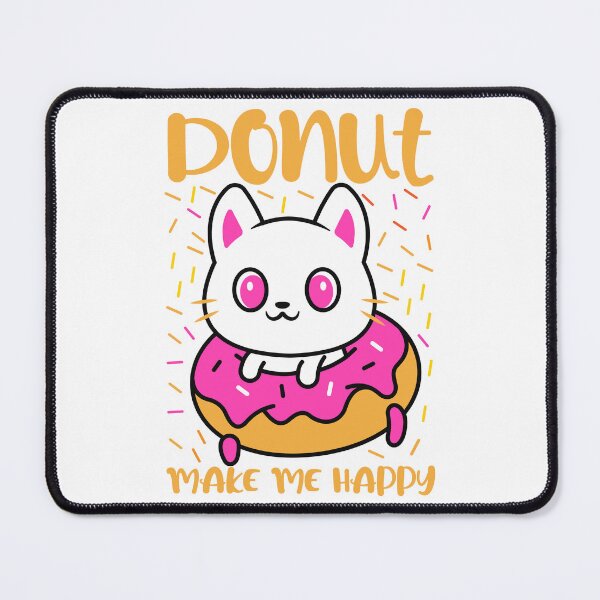 Item preview, donut make me happy-funny animals typography designed and sold by Hartics.