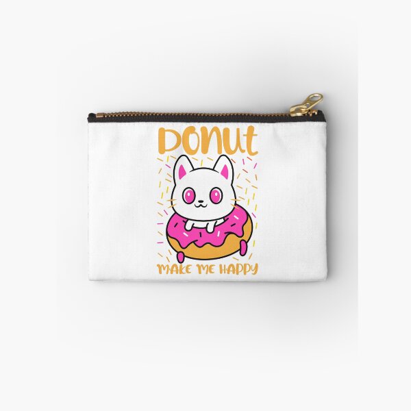 Item preview, donut make me happy-funny animals typography designed and sold by Hartics.