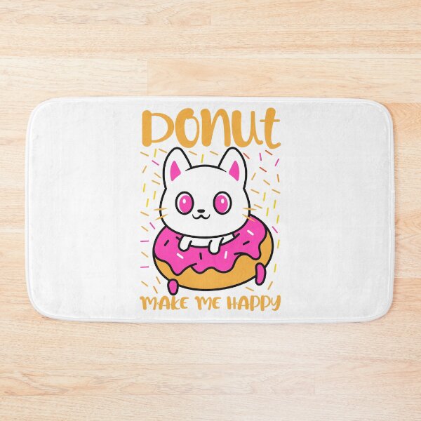 Item preview, donut make me happy-funny animals typography designed and sold by Hartics.