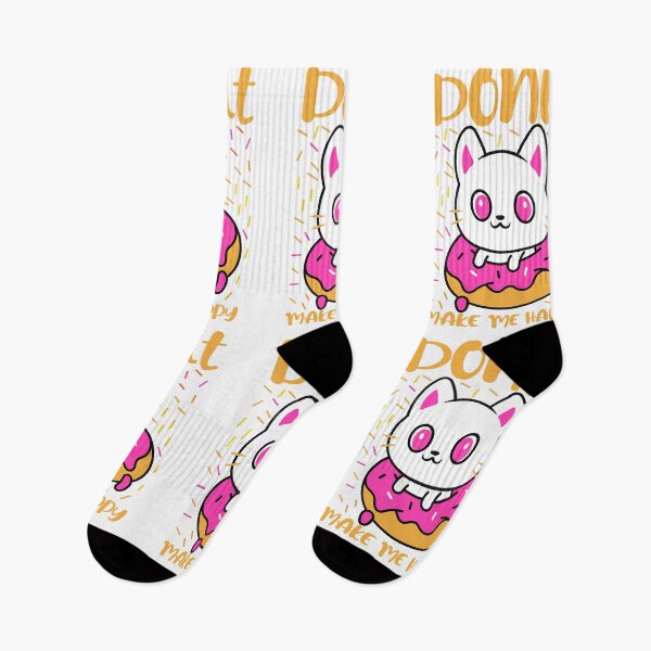 Item preview, donut make me happy-funny animals typography designed and sold by Hartics.