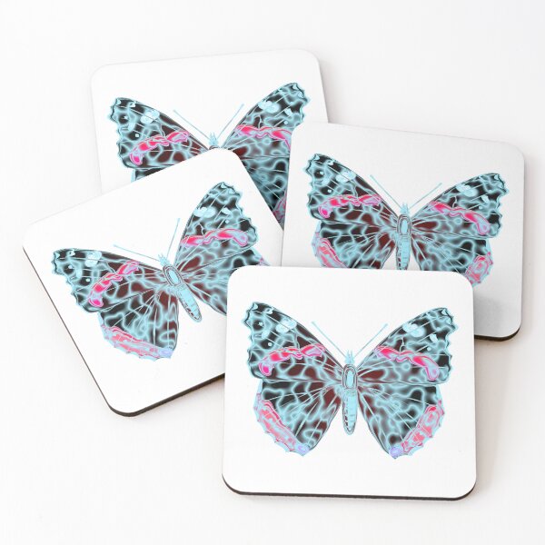 Item preview, Snow marble red admiral butterfly designed and sold by Elonium.