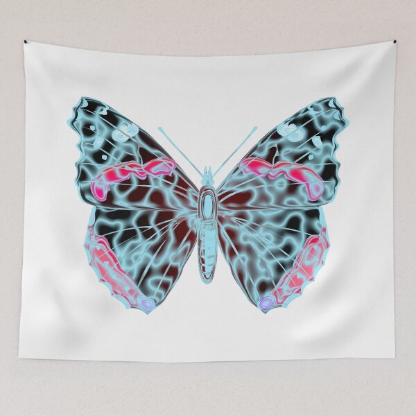 Item preview, Snow marble red admiral butterfly designed and sold by Elonium.