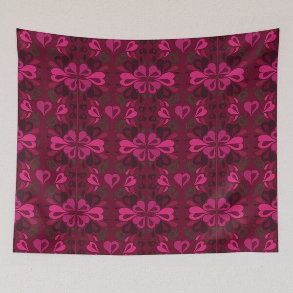 Item preview, heart aspect repeat pattern designed and sold by Bryn Forrester.