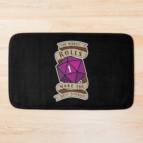 Item preview, The Worst Rolls Make The Best Stories - Natural 1 - Critical Fail - D&D Purple Novelty designed and sold by SqrlStudios.