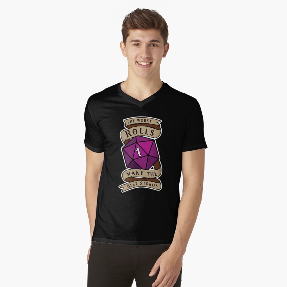Aperçu de l'œuvre T-shirt col V créée et vendue par SqrlStudios.