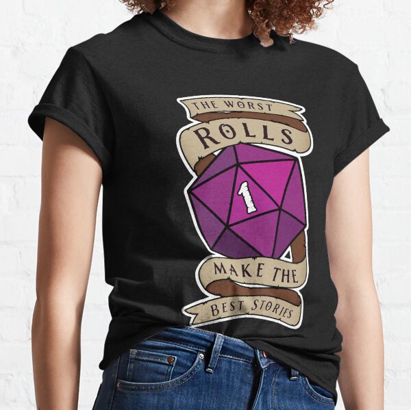 Aperçu de l'œuvre Les pires rouleaux font les meilleures histoires - Naturel 1 - Échec critique - D&D Purple Novelty créée et vendue par SqrlStudios.