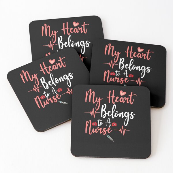 Item preview, My Heart Belongs to a Nurse valentine love RN nursing designed and sold by Laura J Devera ⭐⭐⭐⭐⭐.
