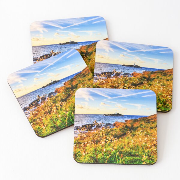 Item preview, Godrevy Lighthouse Sunset Cornwall designed and sold by Paul Thompson Photography.