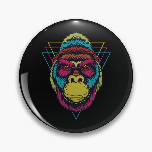 Item preview, Cool Gorilla Head Mascot Cartoon Illustration - Trendy Colorful Hipster Gorilla Tee Design Gift Idea For Gorilla Lovers  designed and sold by Prince - Bestseller ★★★★★.