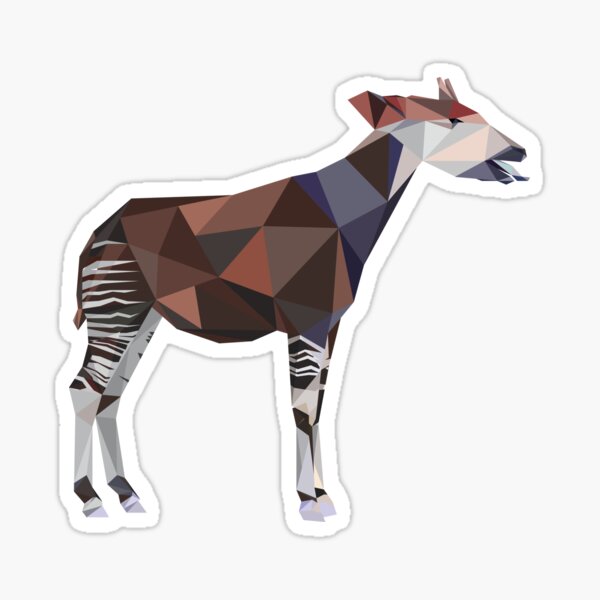 Okapi Minimalist Drawing! Sticker