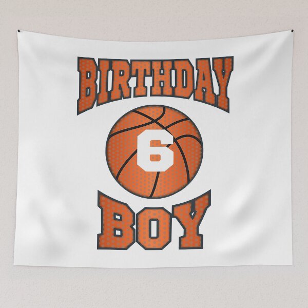 Item preview, 6 Years Old Boy Birthday Basketball designed and sold by larryscott84.