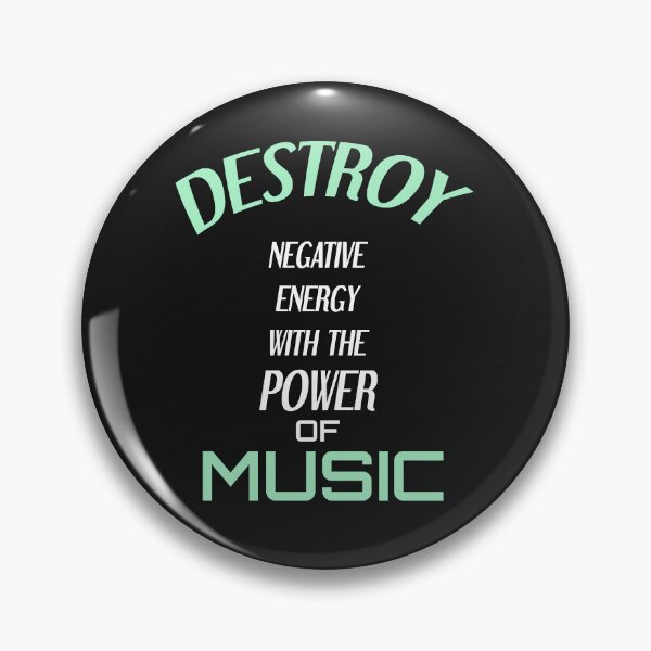 Item preview, Destroy negative energy with the power of music shirt designed and sold by Crystakim.