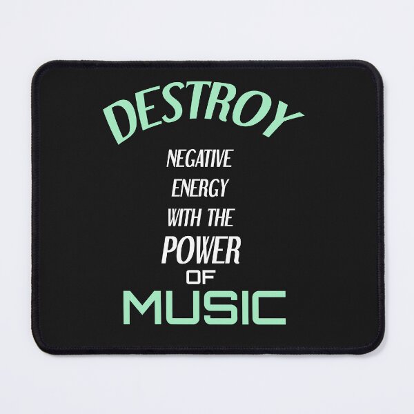 Item preview, Destroy negative energy with the power of music shirt designed and sold by Crystakim.