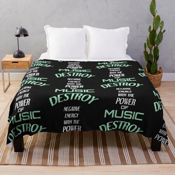 Item preview, Destroy negative energy with the power of music shirt designed and sold by Crystakim.