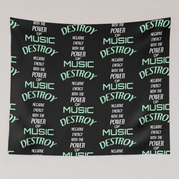 Item preview, Destroy negative energy with the power of music shirt designed and sold by Crystakim.