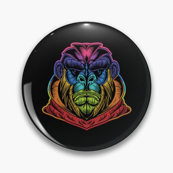 Item preview, Cool Gorilla Head Mascot Cartoon Illustration - Trendy Colorful Abstract Gorilla Tee Design Gift Idea For Gorilla Lovers  designed and sold by Prince - Bestseller ★★★★★.