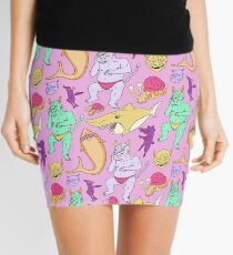Paisley Pink Monsters Mini Skirt