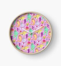 Paisley Pink Monsters Clock