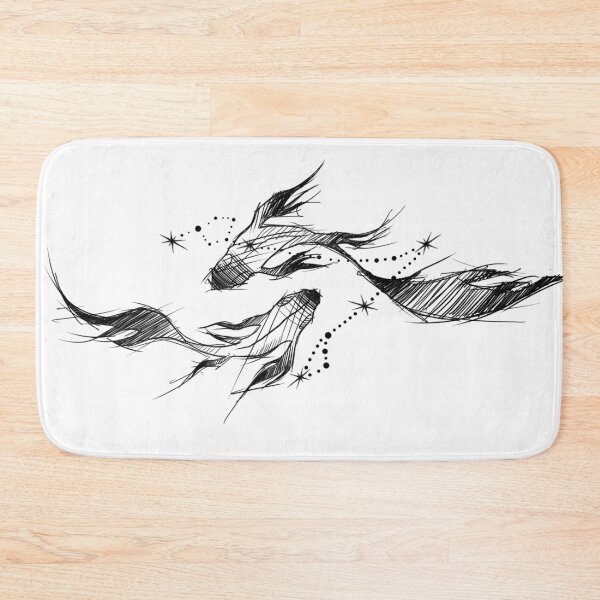 Item preview, Pisces tattoo zodiac black and white designed and sold by Mothartink.
