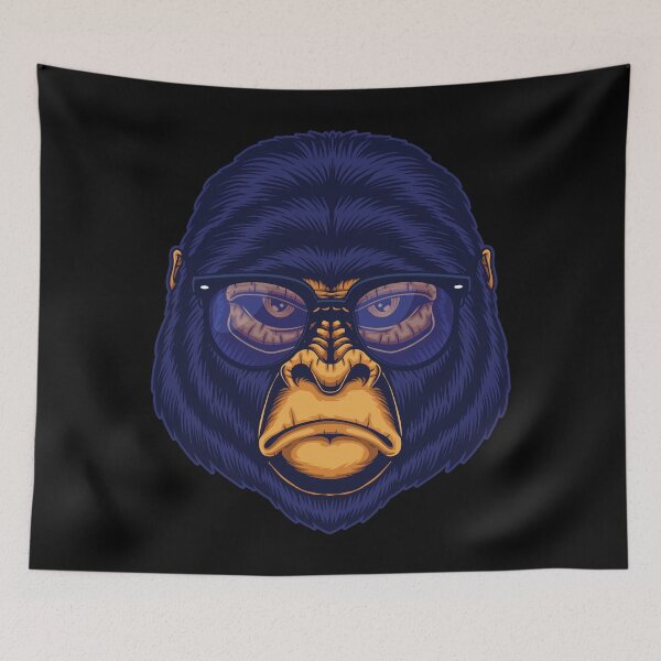 Item preview, Cool Gorilla Head Mascot Cartoon Illustration - Trendy Colorful Abstract Gorilla Tee Design Gift Idea For Gorilla Lovers  designed and sold by Prince - Bestseller ★★★★★.