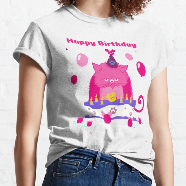 grumpy birthday cat  Classic T-Shirt