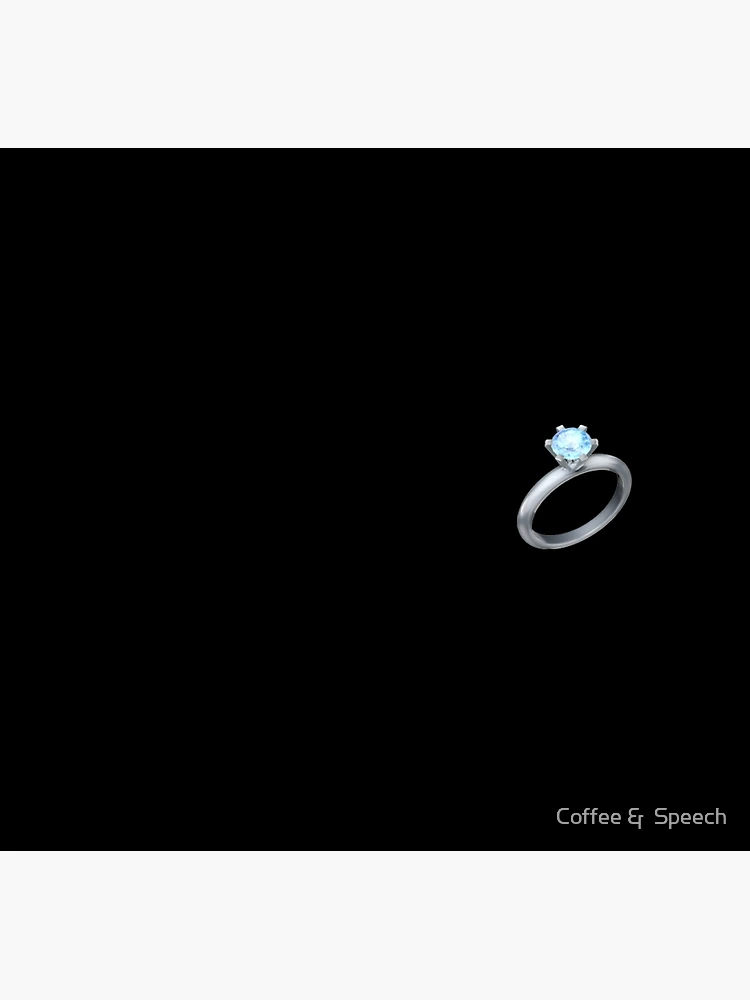 Diamond Ring Emoji Sticker for Sale by Coffee & Speech