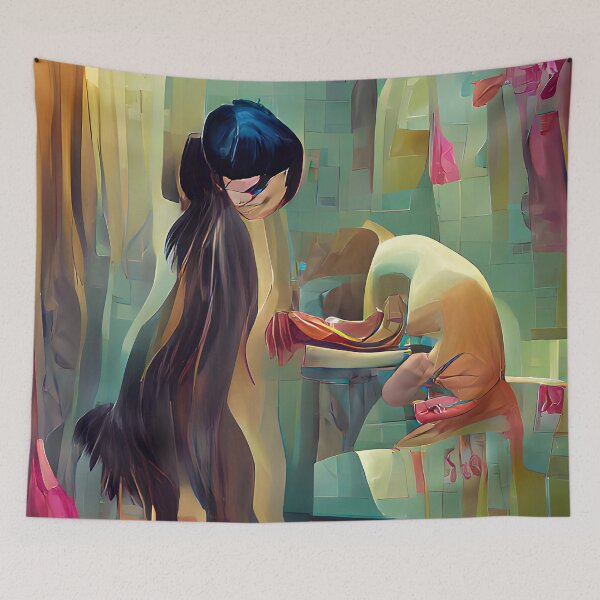 Item preview, The Girl in Butcher’s Bathroom designed and sold by PlacidHinds.