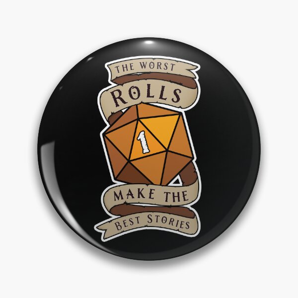 Item preview, The Worst Rolls Make The Best Stories - Natural 1 - Critical Fail - D&D Orange Novelty designed and sold by SqrlStudios.