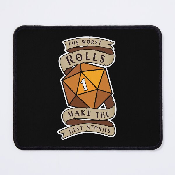 Item preview, The Worst Rolls Make The Best Stories - Natural 1 - Critical Fail - D&D Orange Novelty designed and sold by SqrlStudios.