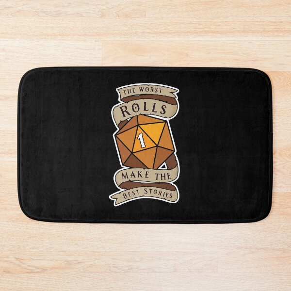 Item preview, The Worst Rolls Make The Best Stories - Natural 1 - Critical Fail - D&D Orange Novelty designed and sold by SqrlStudios.