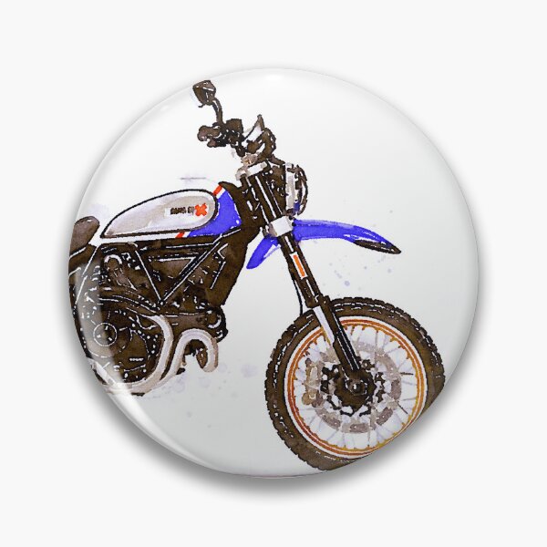 Item preview, Watercolor Italian Scrambler Motorcycle - original watercolor by Vart. designed and sold by vartstudio.