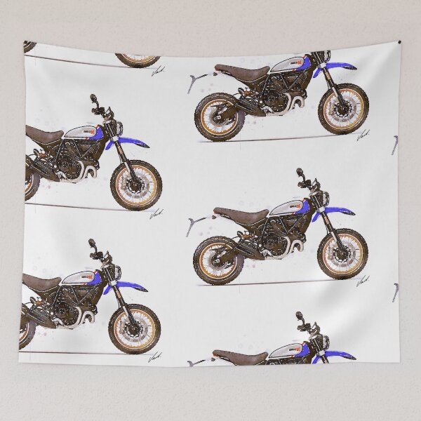 Item preview, Watercolor Italian Scrambler Motorcycle - original watercolor by Vart. designed and sold by vartstudio.