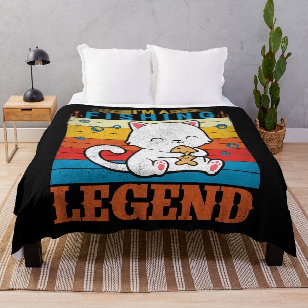 Item preview, funny cat fishing legend-funny animals typography designed and sold by Hartics.
