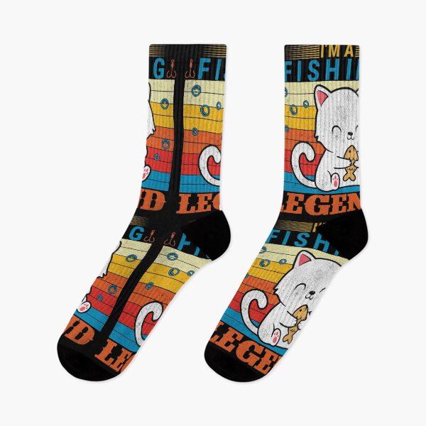Item preview, funny cat fishing legend-funny animals typography designed and sold by Hartics.