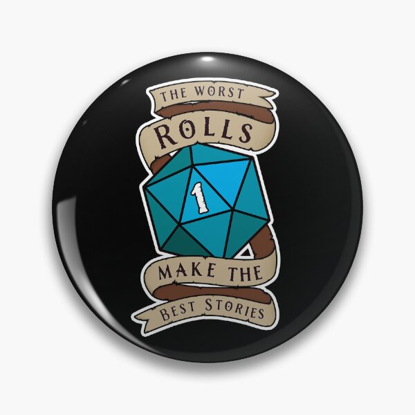 Item preview, The Worst Rolls Make The Best Stories - Natural 1 - Critical Fail - D&D Blue Novelty designed and sold by SqrlStudios.
