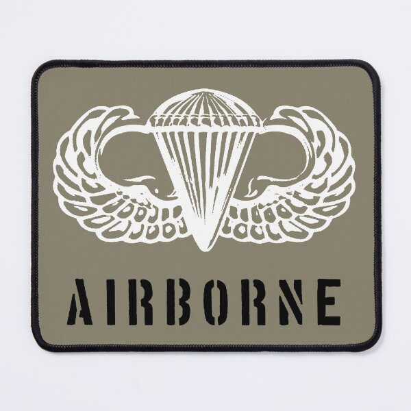 Item preview, US airborne parawings white over black designed and sold by wordwidesymbols.
