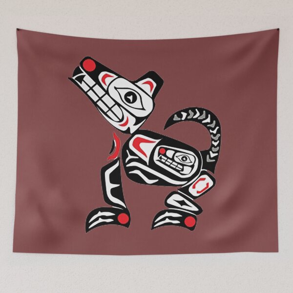 Item preview, Totem figure, Totem pole, Wolf, Spirit Animal, Native American Art, Native American animal art, Pacific Northwest Art, Tribal Art, designed and sold by Nostrathomas66.