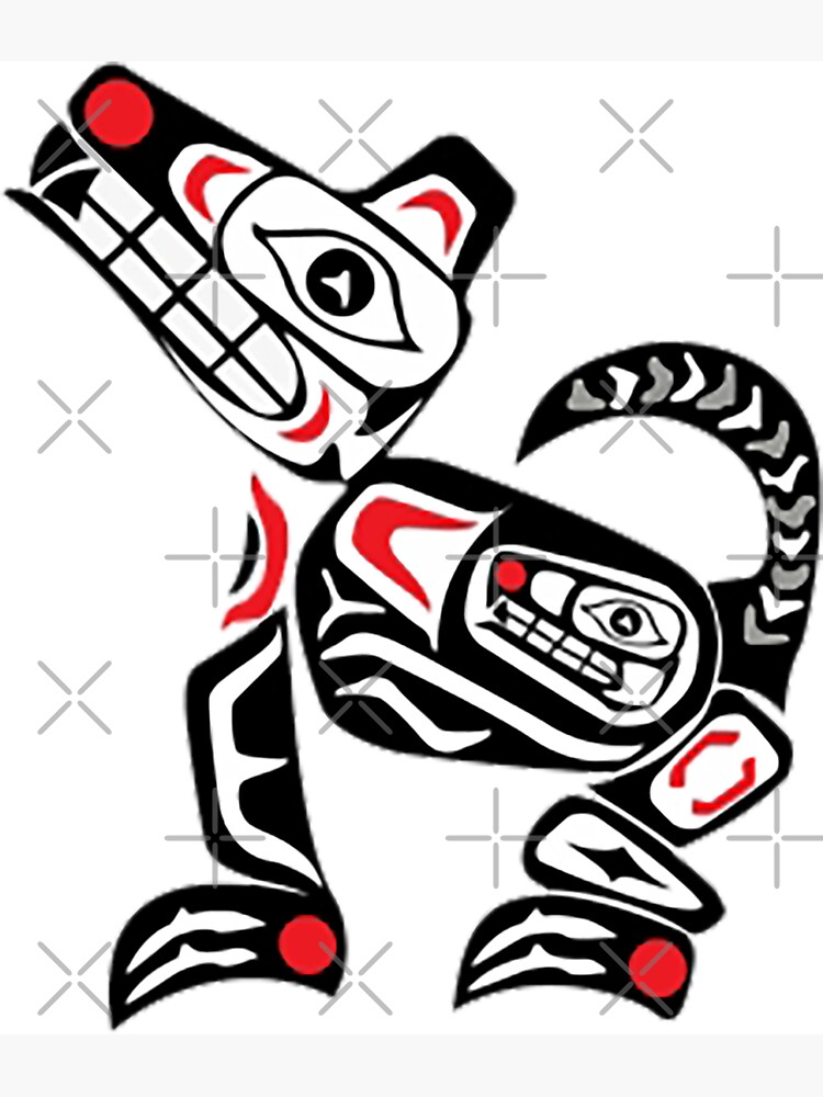 Totem figure, Totem pole, Wolf, Spirit Animal, Native American Art, Native  American animal art, Pacific Northwest Art, Tribal Art, Magnet for Sale by  Nostrathomas66