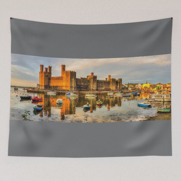 Item preview, Caernarfon Castle Panoramic designed and sold by Paul Thompson Photography.