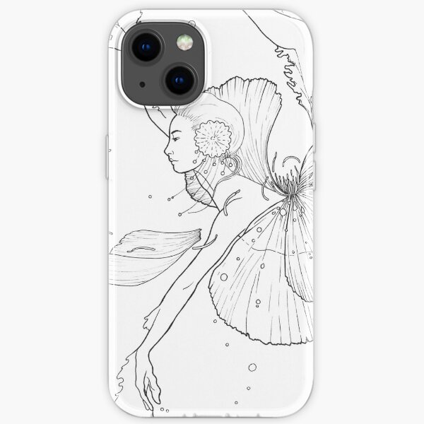 Poppy Fairy Outline - Klaire de Lys Art iPhone Soft Case