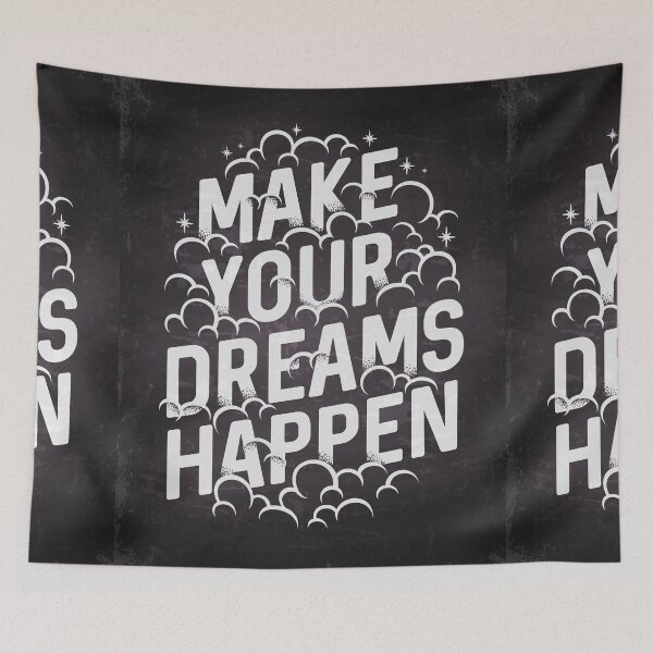 Item preview, Make your dreams happen — Motivation lettering, quote designed and sold by GreekTavern1979.